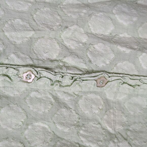 Parsley & Sage Top Womens Medium Green Sleeveles Button Front Art Classic - Picture 3 of 9